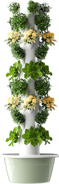Hydroponics Growing System Tower 5/7/9 Layers Garden Hydroponics Growing System Vertical Planter Tower with 4 LED Lights for Fruit and Vegetables Indoor &amp Outdoor 5Layer-WithoutLights