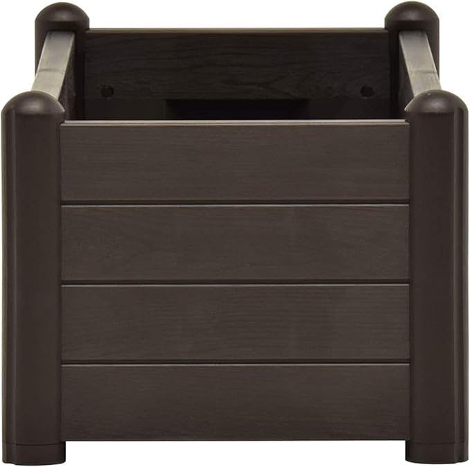 ZEYUAN Garden Raised Bed Planter Raised Beds Raised Planter Box Planters for Outdoor Plants Garden Beds PP Mocha 39.4x16.9x13.8