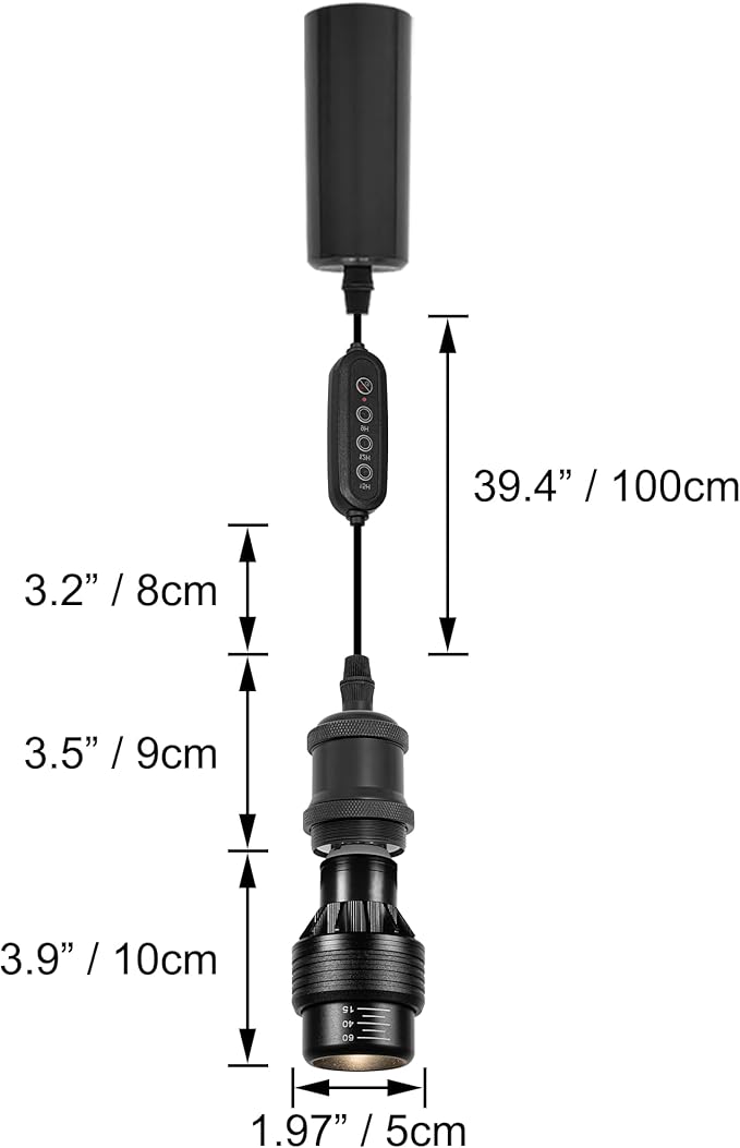 Adjustable Height Juno Track Light Pendants Full Spectrum AUTO 10W Plant Growing Lamp Matte Black Industrial Porcelain Lamp Holder Timer for Indoor Basil Kitchen Green House Customizable
