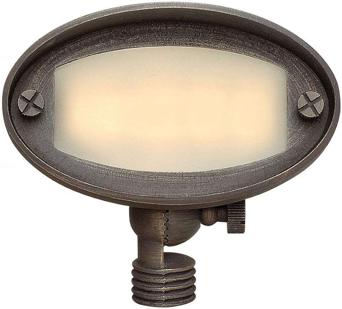 Hinkley Hardy Island Accent Oval Spot Light LED Lamp Included Cast Brass Material Frosted Lens Wiring Kit and Ground Spike Included Hardy Island Series Matte Bronze Finish