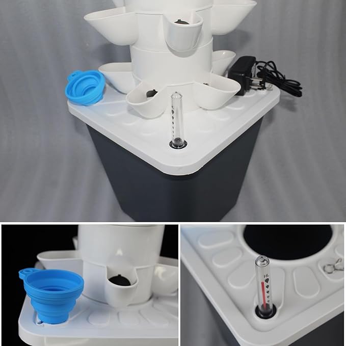 Tower Garden Hydroponic Growing System 15/20/25/30 Holes Hydroponic Growing System Vegetable Planting Equipment for Indoor Home Balcony30holes