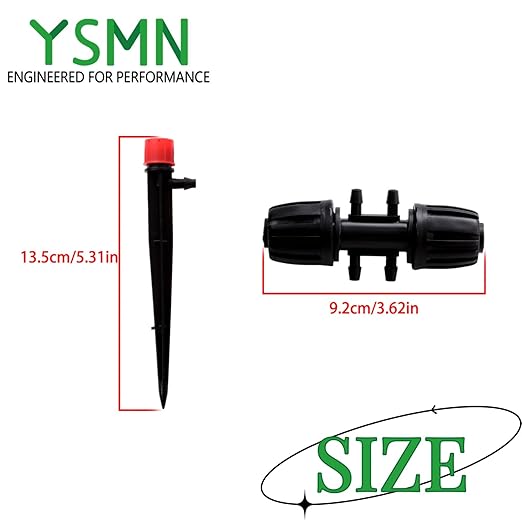 169FT Drip Irrigation System Adjustable Drip Emitters and Barbed Fittings Automatic Drip Irrigation Kit for Raised Garden Greenhouse Lawn ﻿