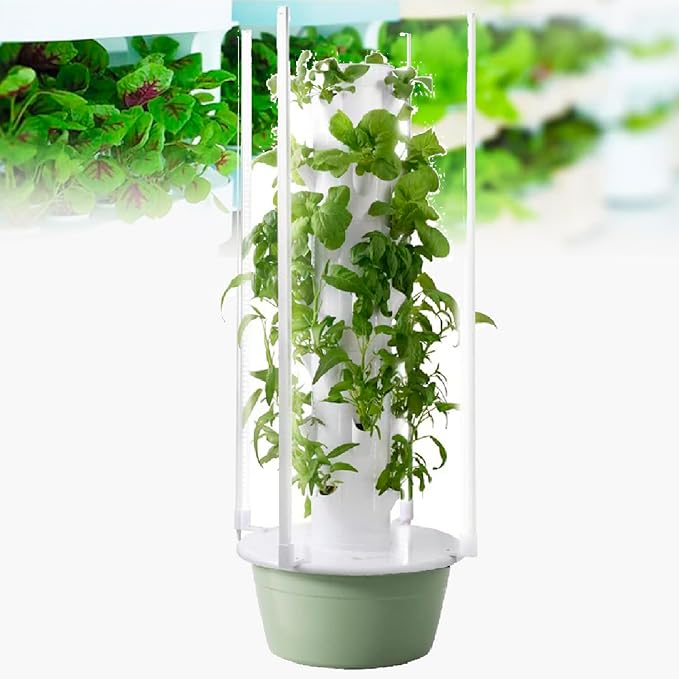 Hydroponics Growing Tower Hydroponics Tower Garden Growing System with LED Light Tower Hydroponics System for Herbs and Vegetables9thfloor