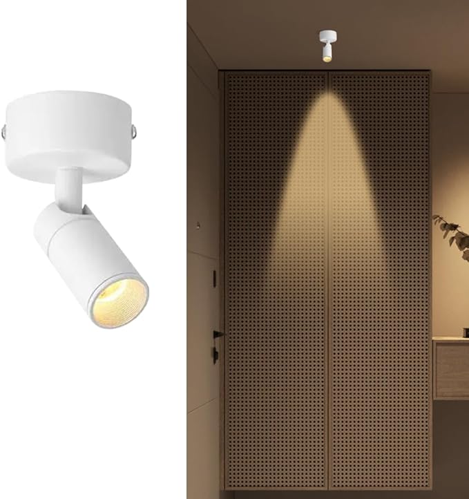 Spotlight Adjustable Flush Mount Spot Light Focus Lamp 3w Fixed Track Lighting Kit Rotatable Directio l Spotlights