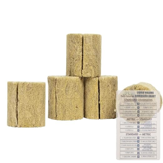 Grodan Rockwool Plant Plugs Macro 55-Pack + Twin Canaries Chart