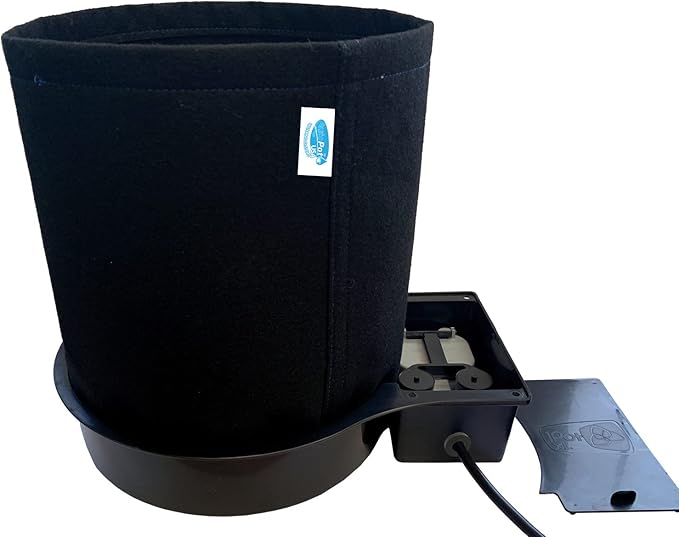 AutoPot 6 Pot GeoPot System with 5 Gallon Fabric Pots -Self-Watering Gravity-Fed Hydroponic System (6Pot with 25 gal Flexi Tank) Indoor Black