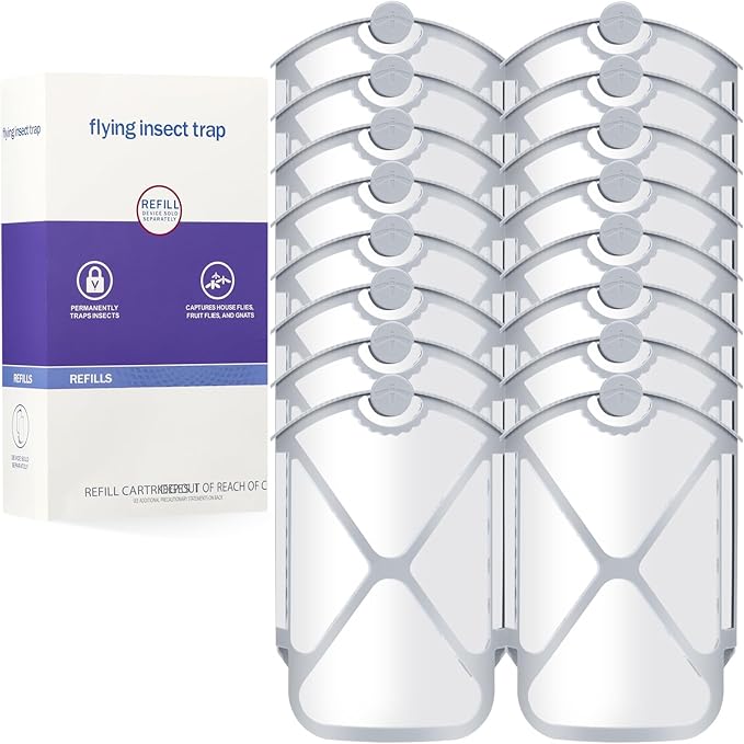 Flying Insect Trap Refills &amp 16 Cartridges Compatible with M364A Refill (16 Cartridges)
