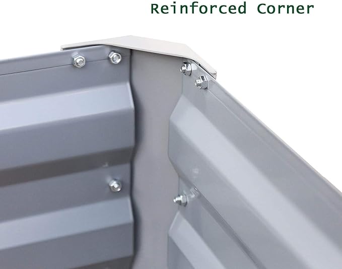 Galvanized Raised Garden Beds for Vegetables Metal Planter Boxes Outdoor Large Patio Bed Kit Planting Herb 5x3x1ft