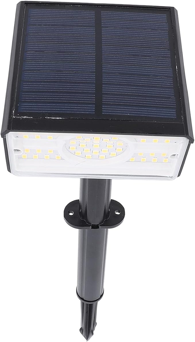 Outdoor Waterproof Spotlights 49 LEDs Solar Landscape Light - Bright Illumination IP65 Weather Ideal for Garden Yard Lawn (Warm Light)