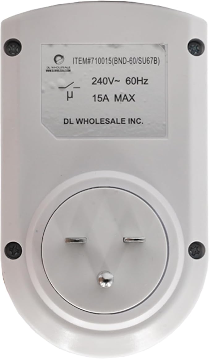 Grow1 240V Outlet Digital Timer Single Outlet 15A Compatible with 220V 230V &amp 240V Outlets Great for Grow Lights Reptile Enclosures &amp Aquarium Timer