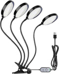 156 LEDs Full Spectrum Adjustable ClipOn Plant Growing Lamp – 5 Dimmable Levels &amp Timer for Indoor Plants (4 Heads)