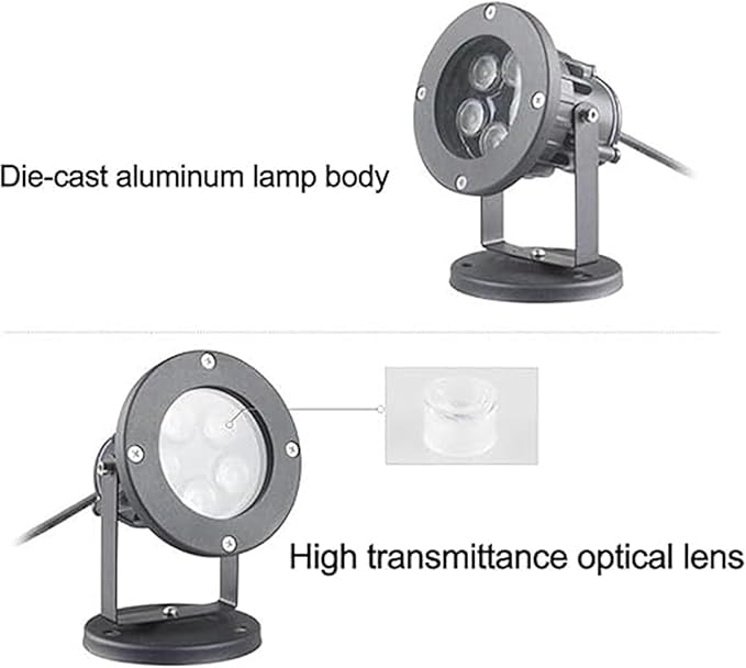 LED Spotlight - AC90-260V Beam Light IP65 Waterproof Long-Distance Floodlights Decorative Lighting Outdoor Spotlights Villas Garden Lawn Patio Terrace Landscape Lamp(Blue3W)