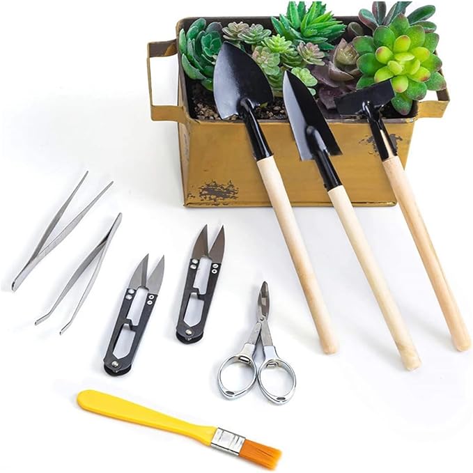 Mini Garden Planting Tool Set Bonsai Succulent Transplanting Miniature Fairy Gardening Hand Tools Flower Vegetable Potted