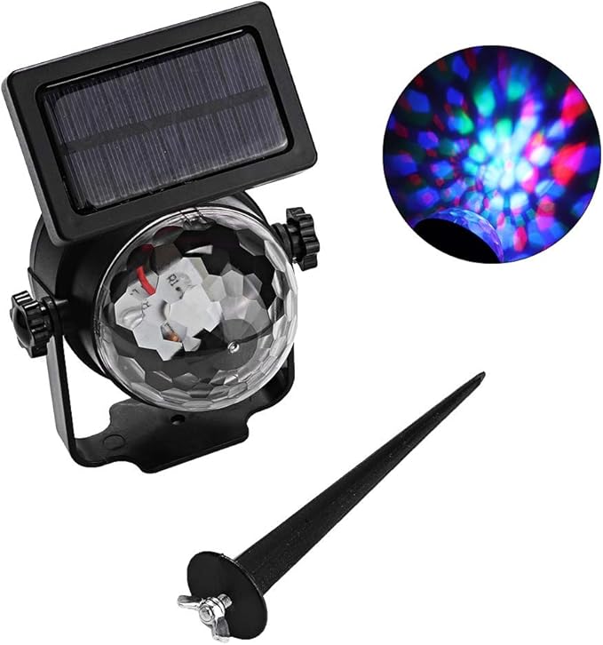 LED Solar Spotlight Outdoor Water Proof Christmas Landscape Spot Lights Fairy Projector Lamp for Patio Gate Walkway Pool Garden Yard Driveway
