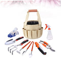 SUPVOX 10pcs Aluminum Alloy Garden Tool Set with Plastic Handles Including Wide Shovel Rakes Hand Saw Pruner Gloves and Watering Can Portable Gardening Kit for Random Color
