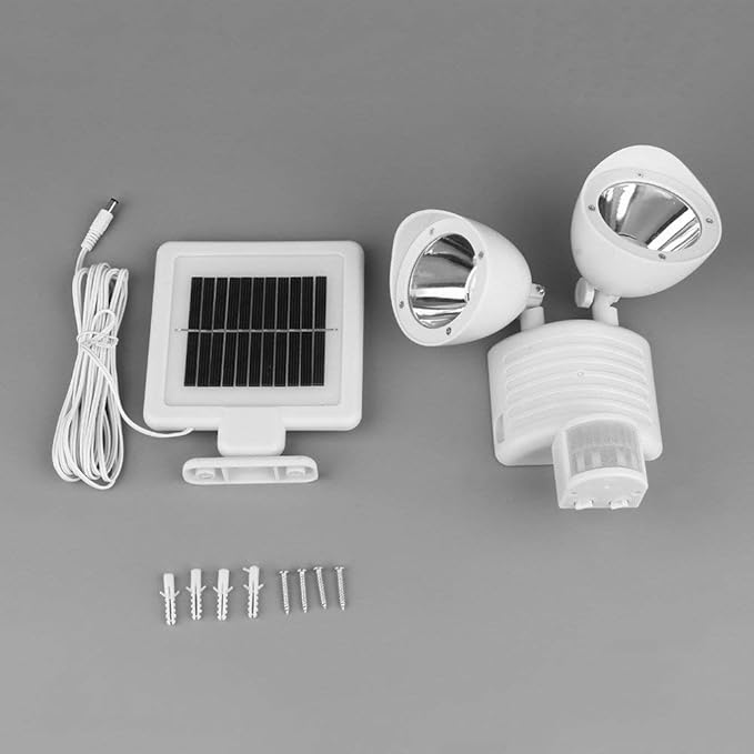 22 LED Solar Lamp Lights Human Sensor Light Double Head Garage Spotlight Waterproof Courtyard Landscape Corridor Wall Light