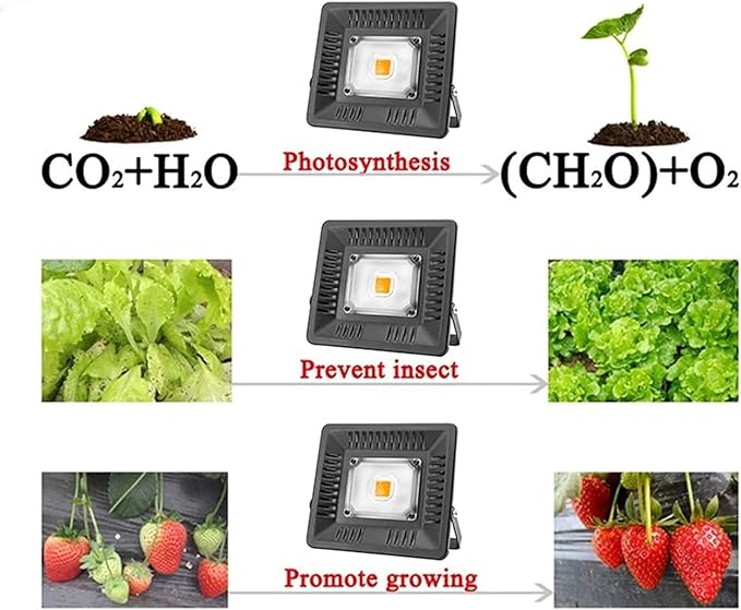 Full Spectrum Lamp LED Growing Light 150W AC 220V High Power Outdoor Waterproof for Greenhouse Hydroponics Seeding(Color:150W)