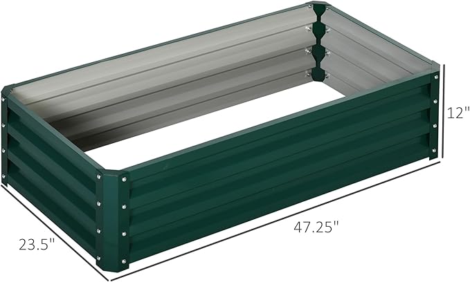 Metal Planter BoxGalvanized Raised Garden Bedfor Growing VegetablesFlowersHerbsSucculents