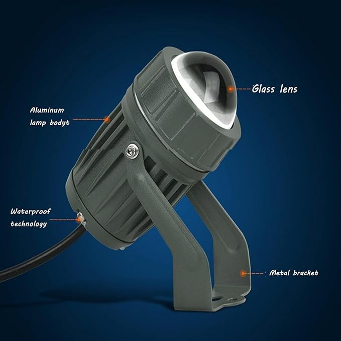 LED Spot Beam Spotlights DC12V/24V IP65 Outdoor Spotlight Waterproof Irradiation Distance 100M Irradiation Narrow Lamp(Yellows5W(DC12V))