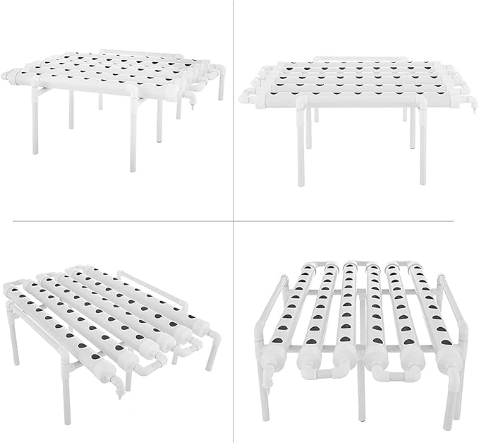 54 Holes Hydroponic Piping Grow Kit Planting Tools Gardening System Nursery Pot Hydroponic Soilless Plant Growing Systems Vegetable Planting Grow Kit Rack 100-240V