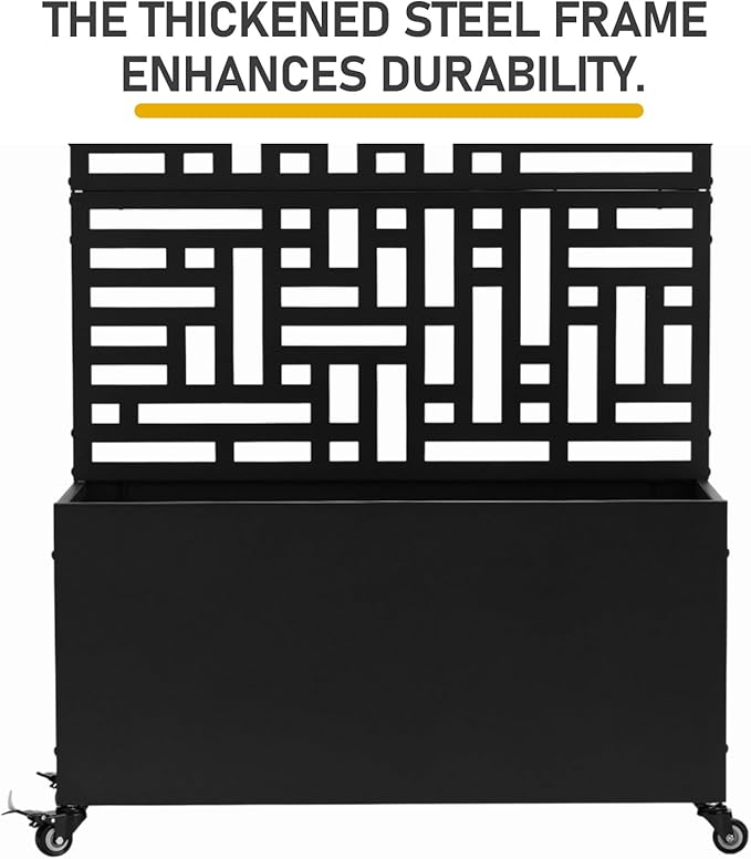 70 Tall Metal Garden Bed with Trellis Double-Sided Vertical Planter for Climbing Vegetables Space-Saving Raised Bed for Patio Small Yards &amp Balconies Drainage Holes