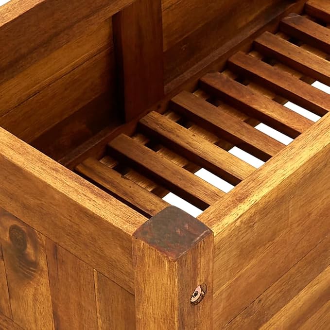 Acacia Wood Garden Raised Bed Durable Outdoor Herb Garden Planter Box for Gardening Vegetables 39.4x11.8x9.8-228