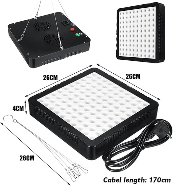 1000w LED Grow Light Full Spectrum Plant Grow Light with Veg &amp Bloom Switch for Hydroponic Indoor Plants LED Grow Lamp with Daisy Chain for 2x2/3x3 Grow TentBlack