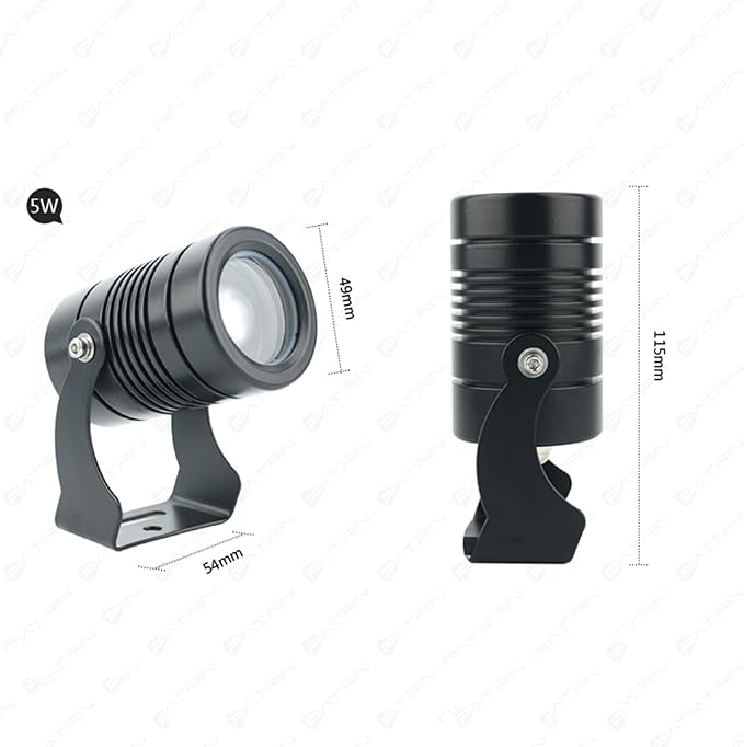 2PCS Outdoor Spot Lights - Rotation Spotlight Spotlight Led Beam Light IP67 Waterproof Narrow Beam Spot Light Outdoor Building Remote Illumination Exterior Wall Projector Lights(Blue5W(DC24V))