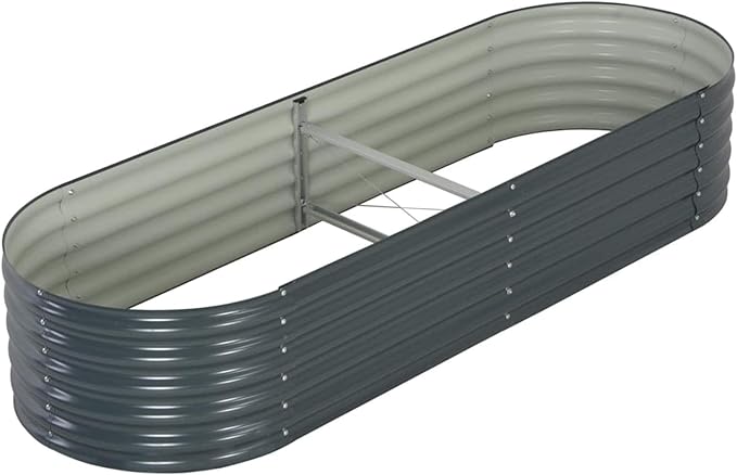 Garden Raised Bed Galvanized Steel Planter Large Durable 94.5x31.5x17.3 in for Outdoor Gardening Balcony Patio