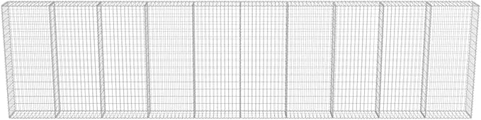 Gabion Basket Galvanized Steel Raised Garden Bed Planter 236inx11.8inx59in for Residential and Commercial Landscape Design