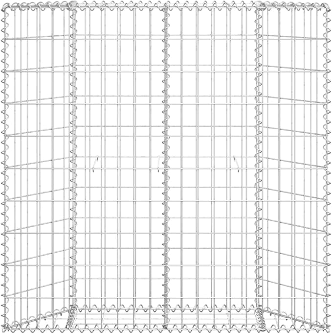Galvanized Steel Trapezium Gabion Raised Bed Gabion Planter Steel Fencing Wire Patio Flower Plant Bed Basket Stone for Backyard Patio 39.4x7.9x39.4-183