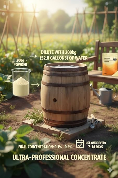 Chitosan Oligosaccharide - Purity &gt99.5% Soil Activator Water-SolubleFertilizer Powder 200g For Plants Garden Fertilizer Fruits and Vegetables Easy-to-Follow Instructions (For Fertilizer Use Onl