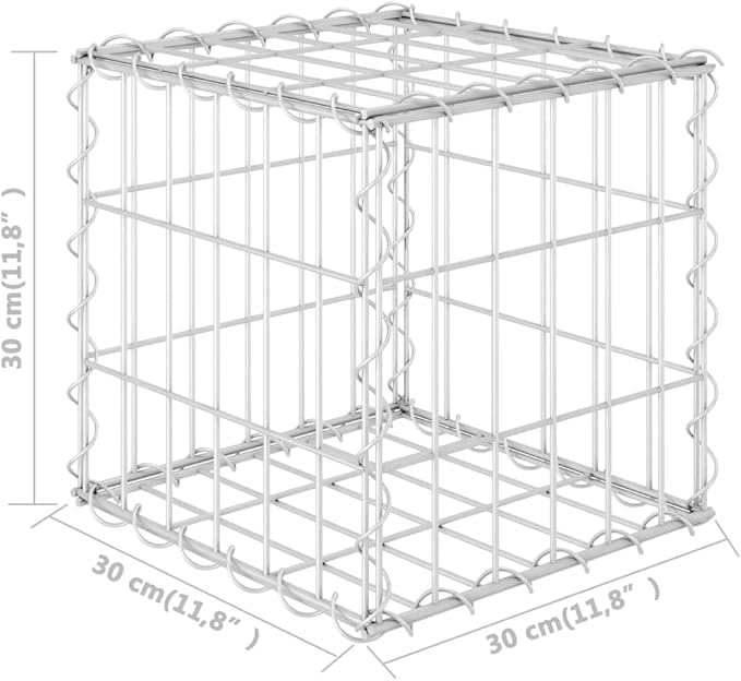YAFF Cube Gabion Raised Bed Steel Wire 11.8x11.8x11.8