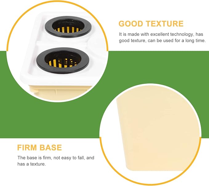 Toyvian 4holes Soilless Cultivation for Hydroponic Gardening Plastic Containers for Vegetable and Fruit Planting Greenhouses Lightweight and Easy to Use Hydroponic Baskets for Indoor and