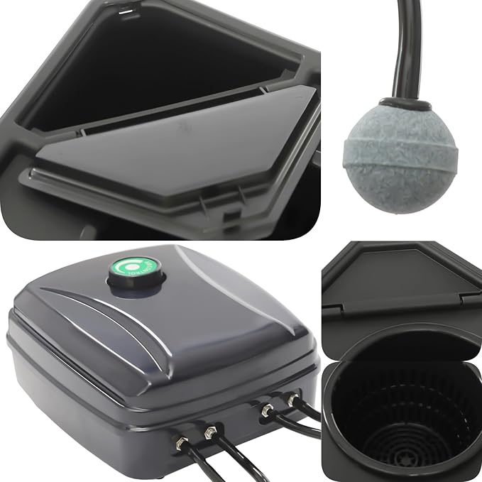 Hydroponics Growing System with Top Drip Kit 5 Gallon Deep Water Culture Bucket System with 12W Air Pump Recirculating Drip Garden System for Growing Plants Flowers Vegetables Fruits