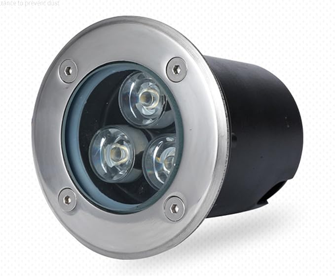 Outdoor Underground Light Round Landscape Lamp IP66 Waterproof Buried Lights AC85-265V for Garden Walkway Deck Step Fence Recessed Ground Light (Green 7W)