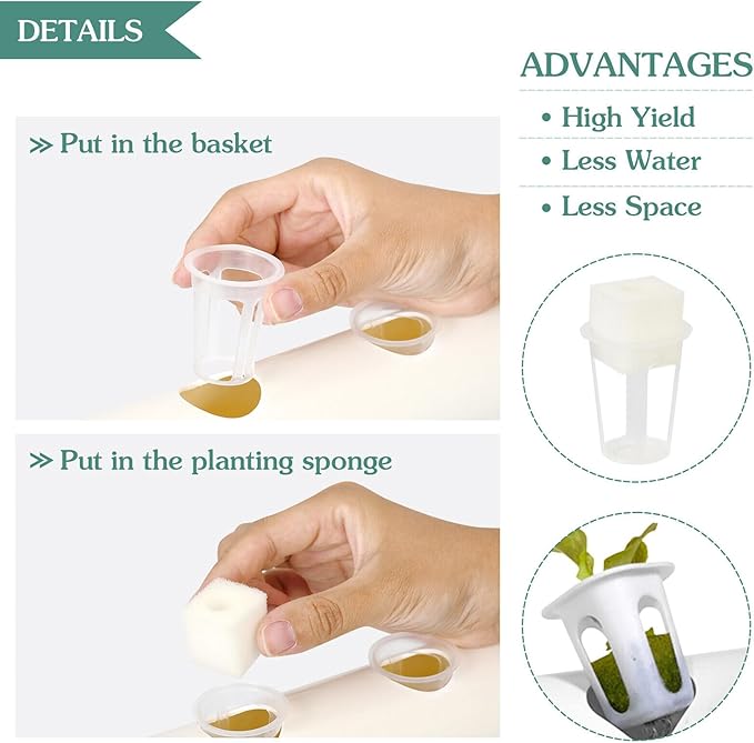 Hydroponics Growing System Kit3 Levels 108 Sites/Hydroponic Planting VegetablesHerbs Garden Toolswith PumpTimerNest BasketGrowth Spongefor Gardening(White)