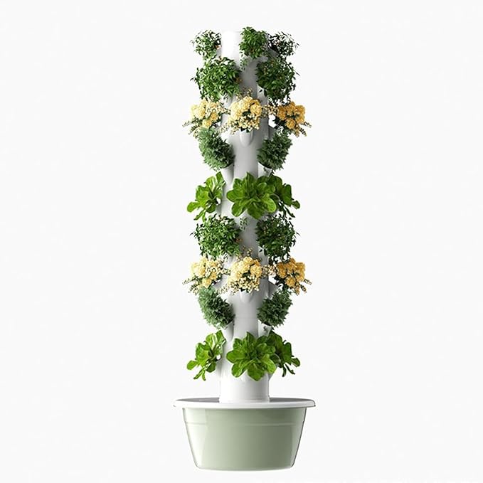 Hydroponic Tower Garden System with LED Grow Lights Vertical Planter for Indoor Gardening and Plant Growth