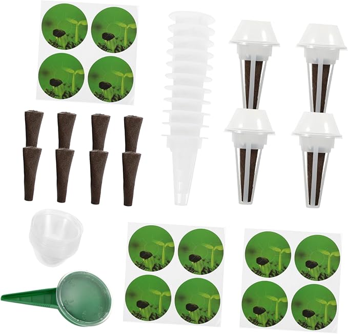 1 Set Hydroponic Plant Baskets with Lids Durable Grow Domes for Indoor Gardening Hydroponics Kit for Vegetables and Flowers Optimal Growth Sponge Included