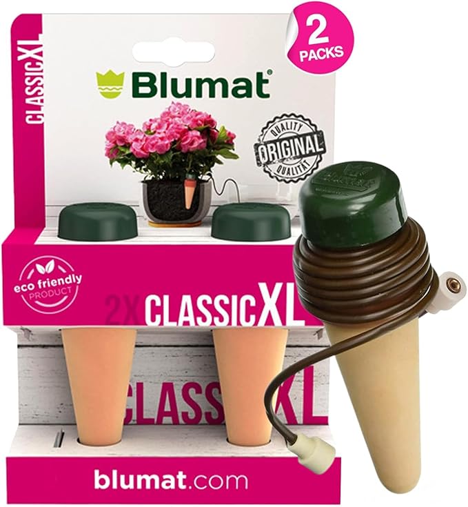 Blumat Plant Watering Devices | Classic XL Self Watering Planter Insert | Automatic Drip Plant Watering Stakes for Pots | Prevents Overwatering and Underwatering for Healthy Growth | 2 Pack