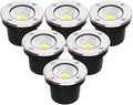 6PCS LED Beam Spotlights - Outdoor Floor Lamp 3W Ground Spotlights COB Mini Landscape Spotlight IP67 Waterproof Outdoor Recessed Spot Light Step Garden Floodlight(Blue3W(220V))