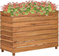 Wooden Raised Garden Bed Flower Planters Box for Growing Flowers Herbs or Veggies 39.4x15.7x28.3-513