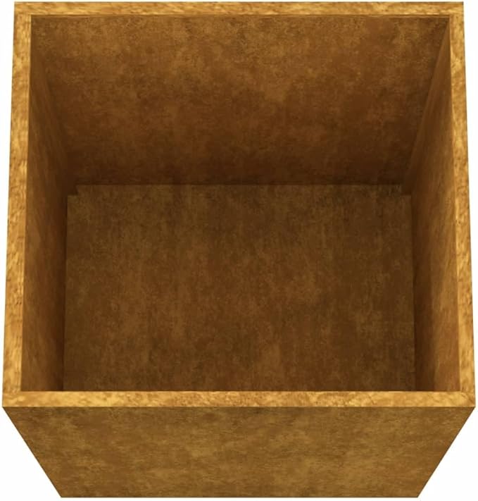 Corten Steel Raised Planter Box 20.5 x 20.5 x 29.5 inch Industrial Elevated Garden Bed for Patio Balcony Flower Vegetable Outdoor