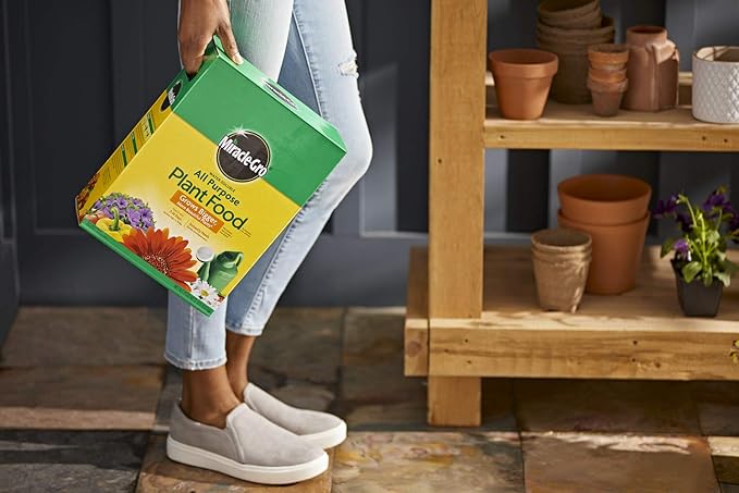 Miracle-Gro Water Soluble All Purpose Plant Food - Fertilizer For All Indoor or Outdoor Plants including Roses Flowers Vegetables Houseplants Trees and Shrubs 10 lbs. (4-Pack)
