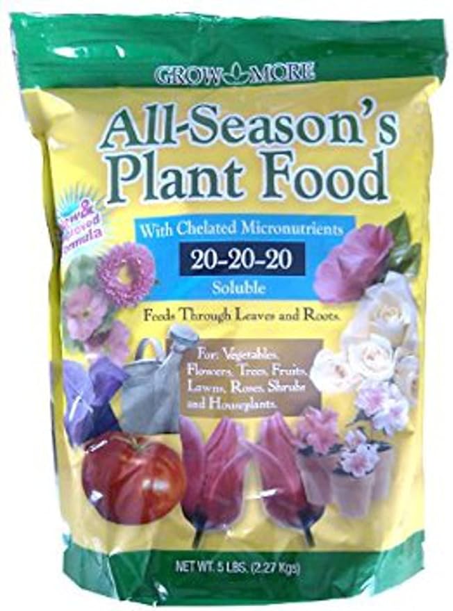 Grow More 7431 All Season's Fertilizer 20-20-20 5-PoundBrown/A (Single Pack)