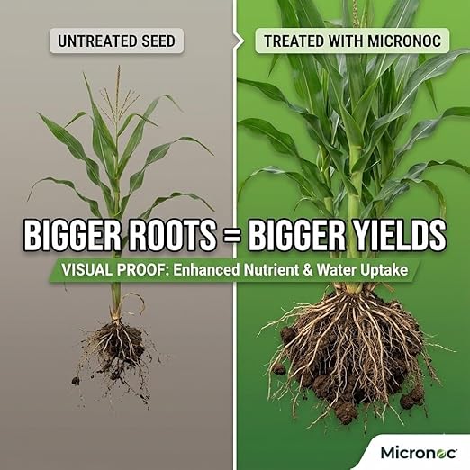 Mycorrhizal Fungi + Beneficial Microbial Blend – Seed Inoculant (10 lb) for Corn Cotton Soybeans Guar Cover Crops Peas Home Gardens &amp Flowers – OMRI® Listed