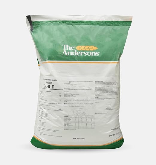 The Andersons Deep Green 24-0-11 Professional-Grade Lawn Fertilizer with 2% and Slow Release Nitrogen - Covers up to 1000 sq ft (40 lb)
