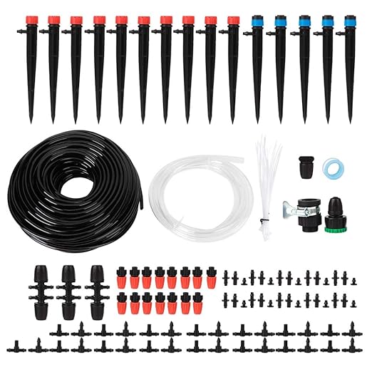 Other Watering Irrigation Supplies 40M Hose Water Saving Automatic Drip Irrigation Kit for Terraces Greenhouses and Atriums Garden Irrigation System