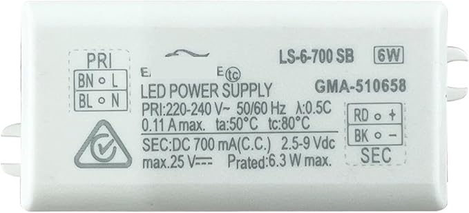 Spotlight LED lamp Driver Power Supply LED10W2-4A one Beam Projection lamp(1-7W 700MA DC2.5-9V LS-6-700 SB)