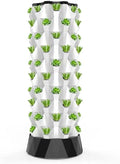 Hydroponic Growing Tower Garden Hydroponic Growing System Vertical Tower Indoor Hydroponic Growing System for Herbs and Vegetables with Hydration Pump Adapter Seedbed and Net PotsBlack-80Pots